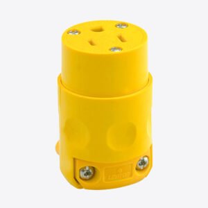 CONECTOR AEREO 15A 125V L/T PVC LEVITON AMARILLO