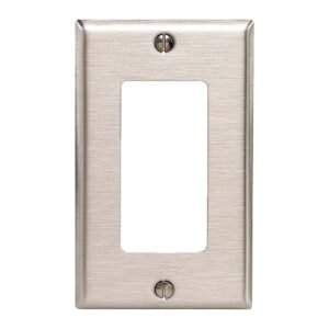 PLACA PARA TOMA UNIVERSAL ACERO INOXIDABLE LEVITON