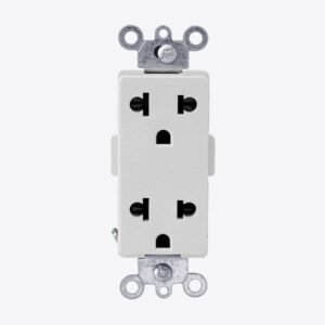 TOMACORRIENTE EMP DOBLE UNIV BLANCO 2P+T 15/16A 125/250V DECORA 5835-W LEVITON