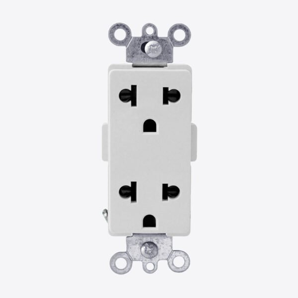 TOMACORRIENTE EMP DOBLE UNIV BLANCO 2P+T 15/16A 125/250V DECORA 5835-W LEVITON