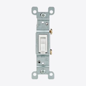 INTERRUPTOR UNIPOLAR SIMPLE DE PALANCA 15A 120V BLANCO 1451-WCP LEVITON