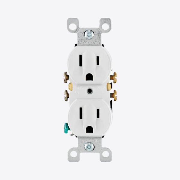 TOMA DOBLE EMPOTRABLE L/T 15A 125V BLANCO 5320-WCP LEVITON