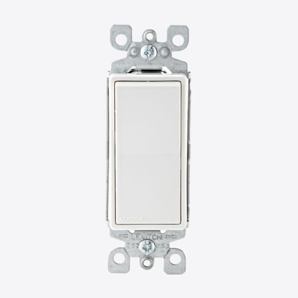 INTERRUPTOR UNIPOLAR SIMPLE DECORA 15A L/T 250V BLANCO 5601-2W LEVITON
