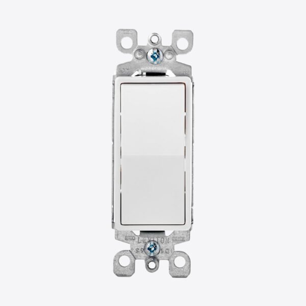 INTERRUPTOR SIMPLE DECORA D/3 CONMUTACION 15A L/T 250V BLANCO 5603-2W LEVITON