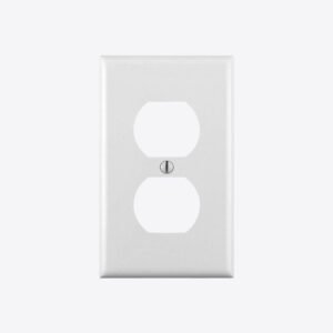 PLACA DOBLE NYLON P/TOMACORRIENTE BLANCA 80703-W LEVITON
