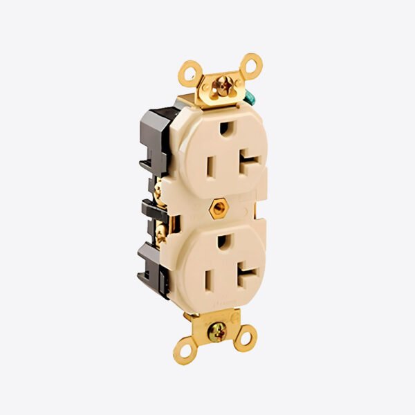 TOMA DOBLE EMP L/T INDUSTRIAL 20A 125V MARFIL 5362-I LEVITON