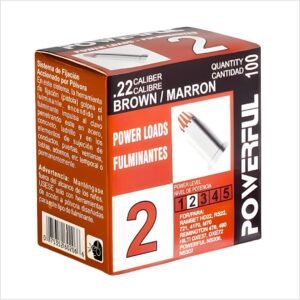 FULMINANTES CALIBRE 22 NIVEL DE POTENCIA 2 MARRON
