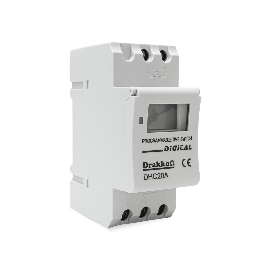 INTERRUPTOR HORARIO DIGITAL 20 AMP DRAKKO
