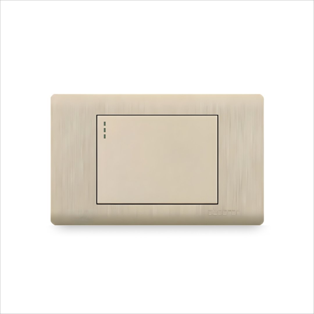 INTERRUPTOR CONMUTADO SIMPLE C/DADO ANCHO EMPOTRAR DORADO