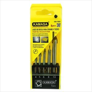 JUEGO DE BROCA PARA CERAMICA Y VIDRIO 4,5,6,8,10 MM X 5PC HEXAGONAL