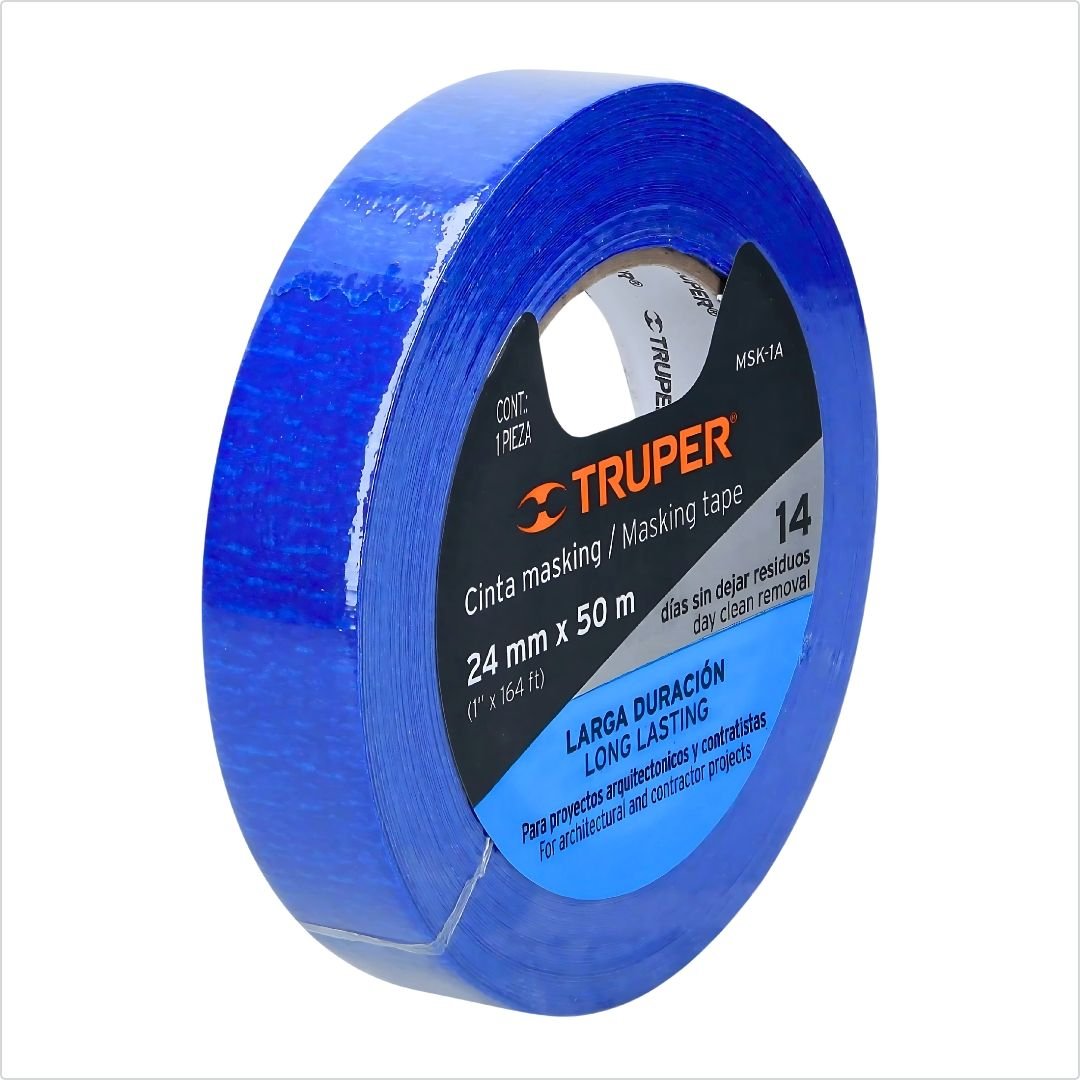 CINTA MASKING TAPE AZUL DE 1" x 50 M PARA PINTOR