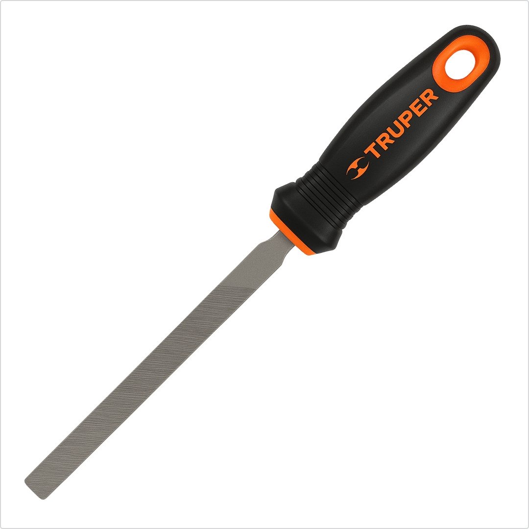 LIMA PLANA BASTARDA 6" CON MANGO DOBLE INYECCIÓN