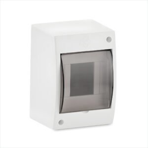 GABINETE ADOSABLE DE 1 A 4 POLOS PARA TÉRMICOS DE RIEL DIN CON PUERTA